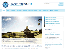 Tablet Screenshot of healthvision.co.nz